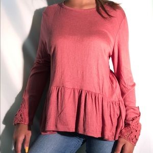 PINK WIMENS BLOUSE CLOVER + SCOUT